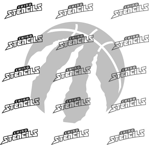 Basketball Raptors art stencil