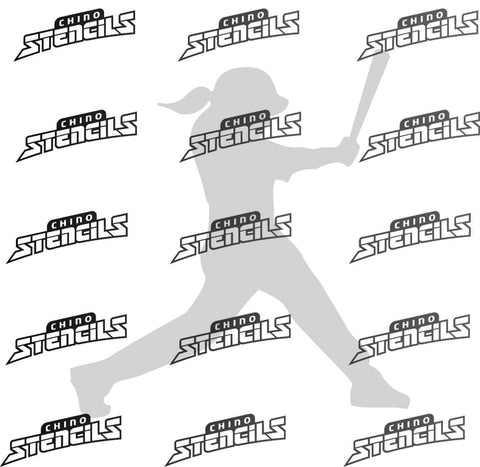 Softball Batter #1569 art stencil / hobby template Fan art / Airbrush stencil