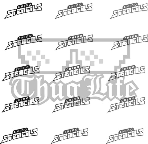 Thug Life #1509 Hat airbrush art stencil hobby template Fan art gift
