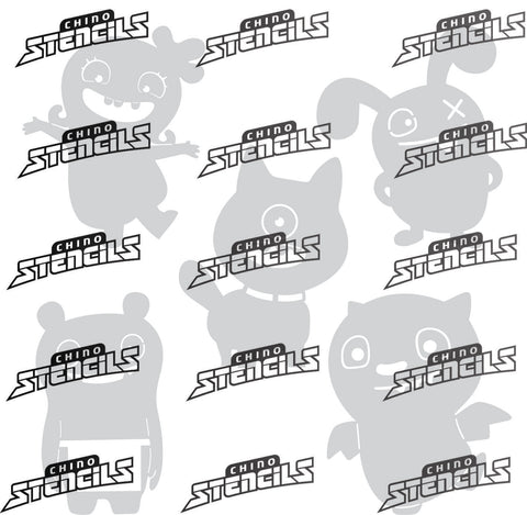 Ugly Dolls (5 Pack) art stencil / template